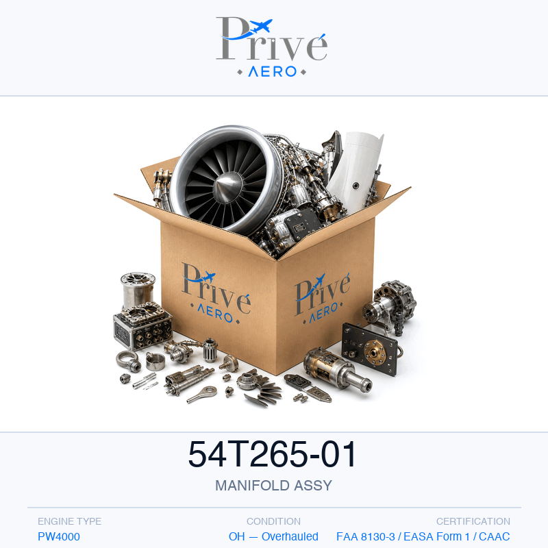 P/N 54T265-01 MANIFOLD ASSY 54T265-01 MANIFOLD ASSY – Privé Aero