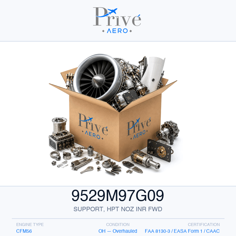 P/N 9529M97G09 SUPPORT, HPT NOZ INR FWD 9529M97G09 SUPPORT, HPT NOZ INR FWD – Privé Aero