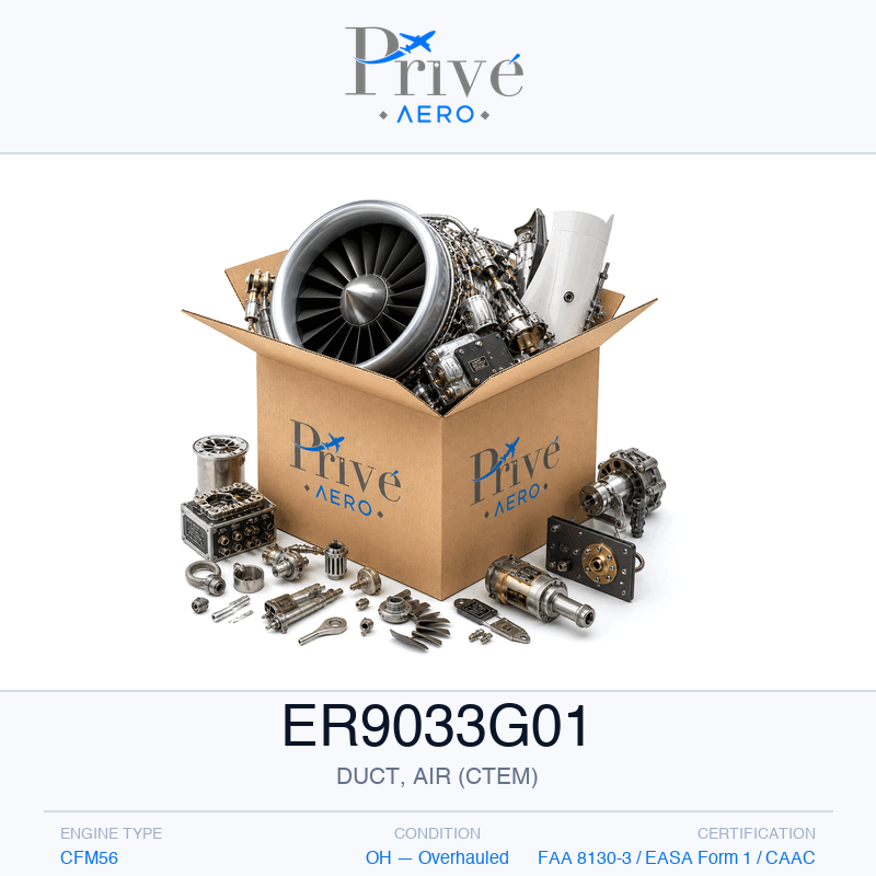 P/N ER9033G01 DUCT, AIR (CTEM) ER9033G01 DUCT, AIR (CTEM) – Privé Aero